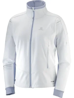 bunda Salomon Lightning warm sshell W white/lilac gra - Akce