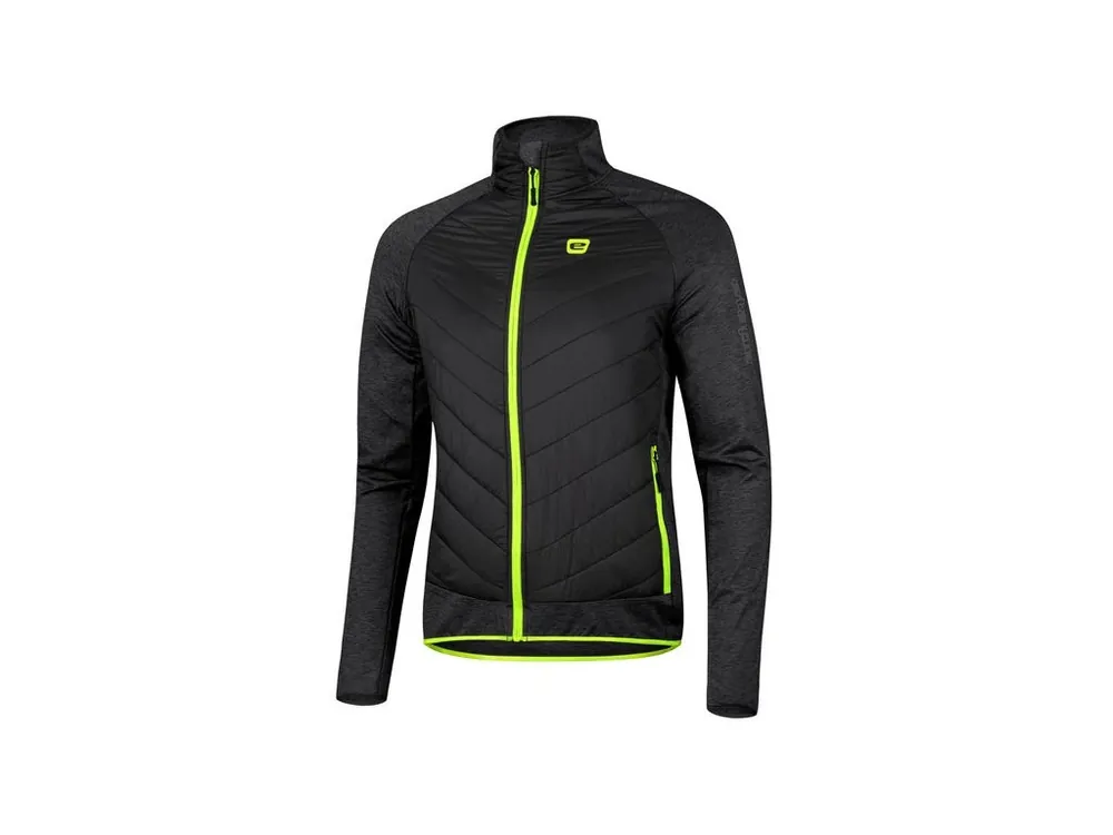 Nová Kolekce Etape - pánská bunda/mikina CRUX 2.0, černá/žlutá fluo