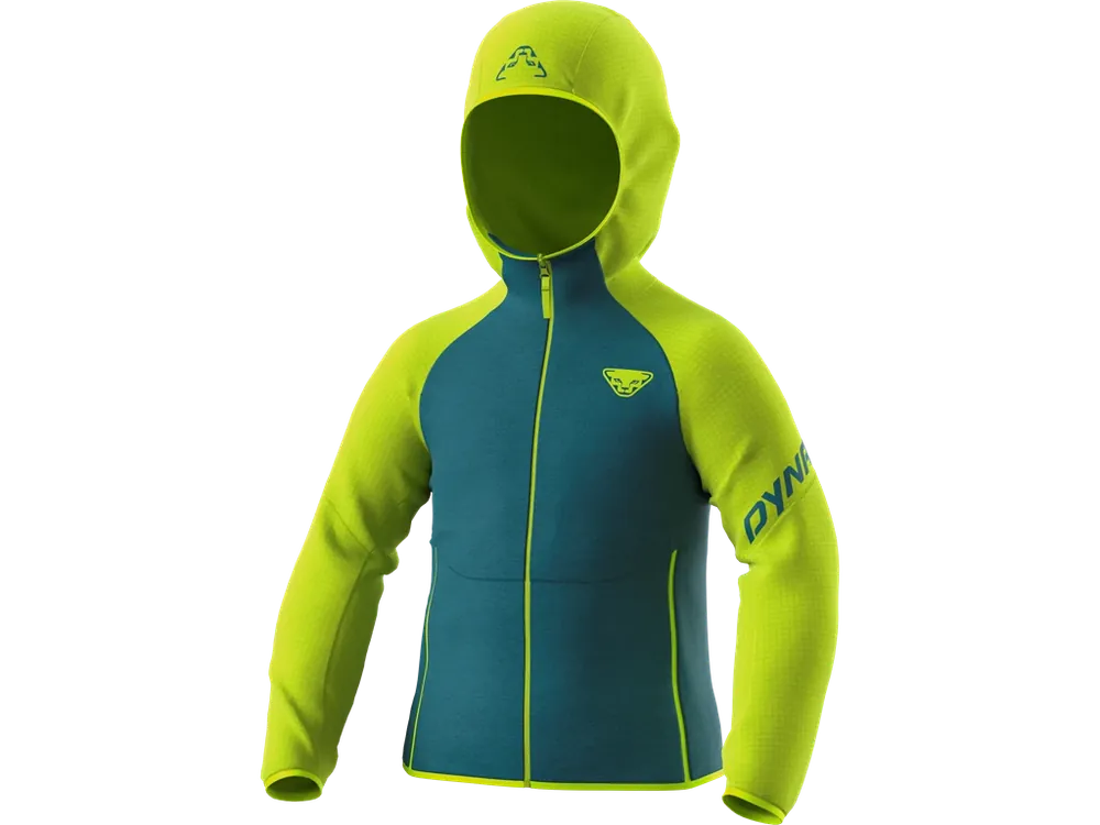Dynafit mikina Youngstar Polartec® Hooded, lime punch Poslední Šance