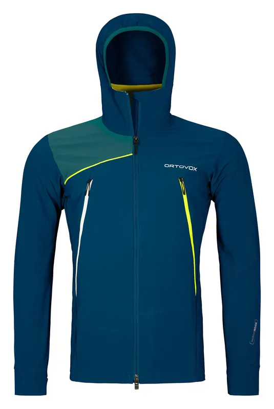 Ortovox bunda Pala Hooded Jacket Men‘s, petrol blue Nová Kolekce