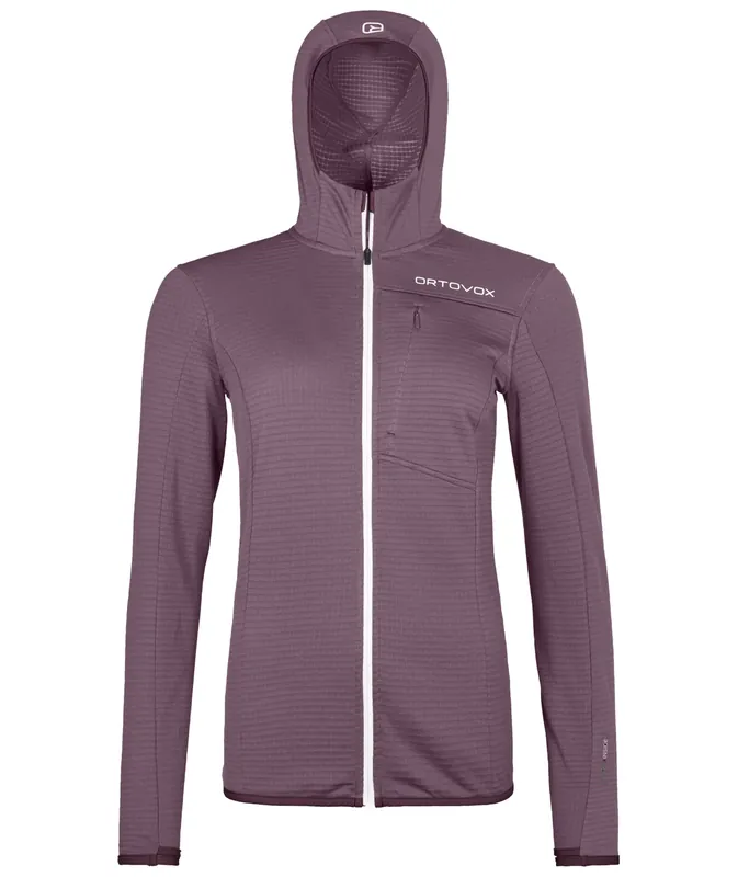 Originální Ortovox mikina Fleece Light Grid Hooded Jacket Women‘s, wild berry