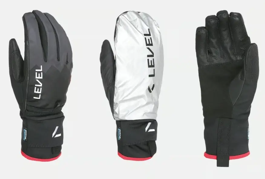 Level rukavice Glove ski Alper, light black Cenově Výhodný