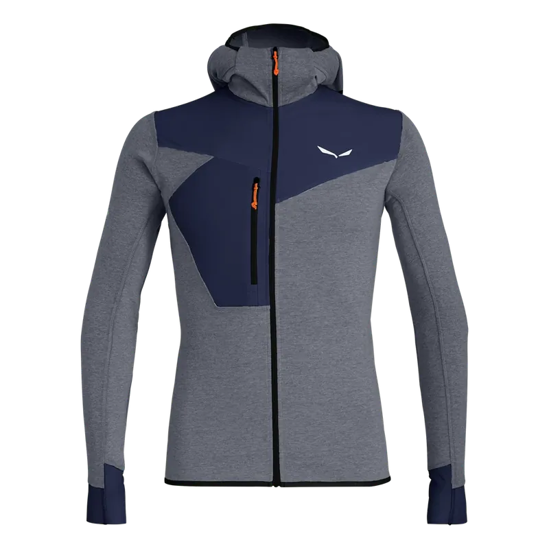 Salewa mikina PUEZ 2 DRY M L/S HOOD FZ TEE, navy blazer melange Nejlepší Volba