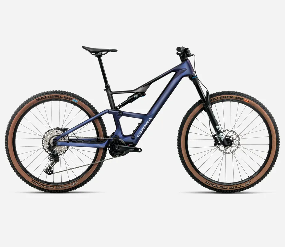 Orbea celoodpružené elektrokolo Rise SL M20, 630Wh, Tanzanite Carbon/Carbon Raw 2026 Must-Have