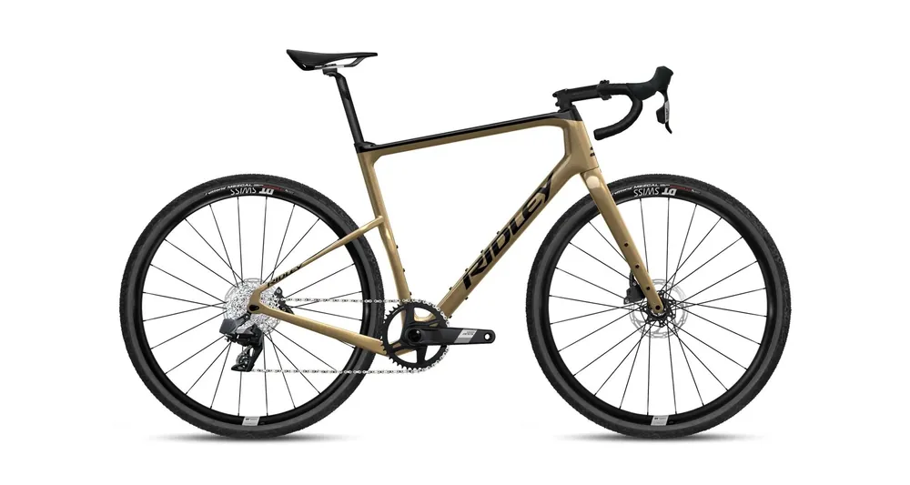 Cenová Bomba RIDLEY gravel kolo Kanzo Adventure Apex XPLR, Desert Dune Metallic/Black Metallic