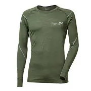 Pánské merino triko PROGRESS MW NDR - khaki melír - vel. M Tovární Cena