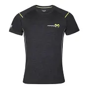 Vysoce Kvalitní Pánské merino triko PROGRESS MW NKR - černý melír - vel. S
