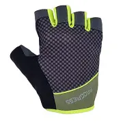 Cyklo rukavice PROGRESS Solar Mitts - olivová/limetka - vel. M Ověřený