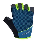 Časově Omezené Cyklo rukavice PROGRESS Solar Mitts - petrol/limetka - vel. M