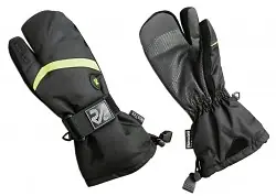Unisex palcové rukavice RVC Mittenson 2 - černá/žlutozelená - vel. 4 Cenová Bomba