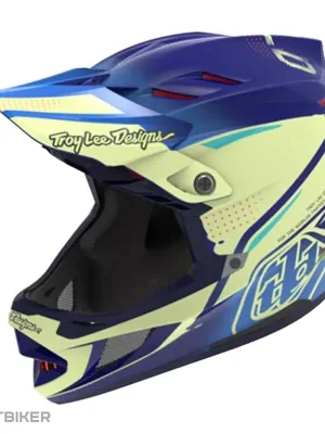Značkový Troy Lee Designs D4 COMPOSITE helma, drip glo yellow