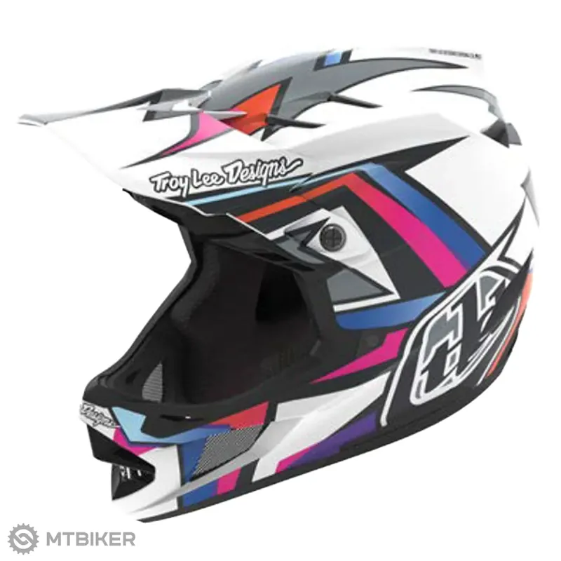 Časově Omezené Troy Lee Designs D4 COMPOSITE helma, frames white/silver