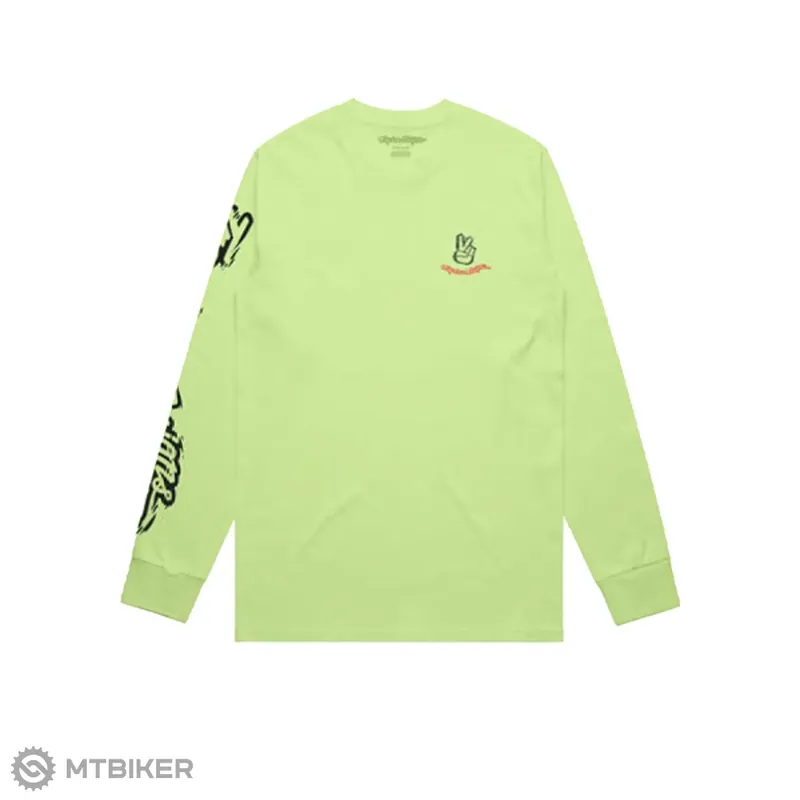 Dokud Zásoby Vydrží Troy Lee Designs Peace Out triko s dlouhým rukávem, glo yellow