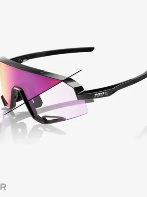 Nová Kolekce 100% Slendale brýle, gloss black/photochromic purple mirror