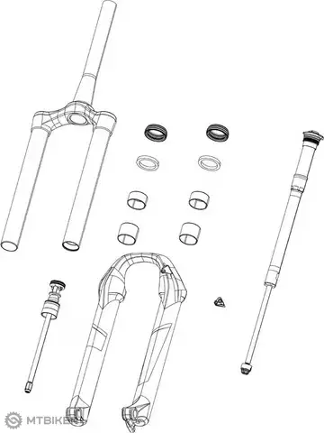 RockShox spodní nohy vidlice, 29", 15x110mm Boost, 100-120mm, blue flight attendant Dokud Zásoby Vydrží