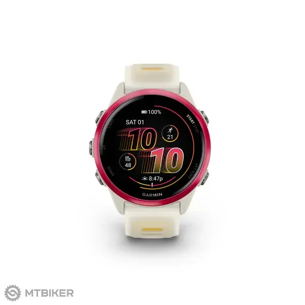Finální Výprodej Garmin Forerunner 570 (42 mm) sportovní hodinky, bone/raspberry/mango