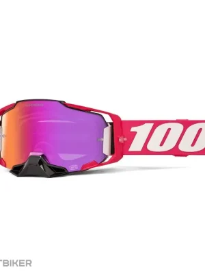 100% ARMEGA HIPER brýle, kloug/mirror dark red lens Sezónní Sleva