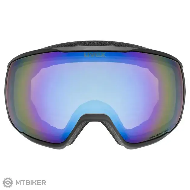uvex Victorious fm lyžařské brýle, black matt/blue green-clear s2 Must-Have