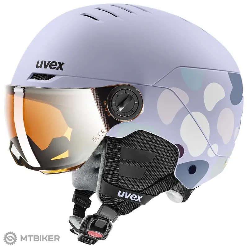 uvex Rocket Junior visor dětská přilba, cool lavender abstract matt Pouze Dnes