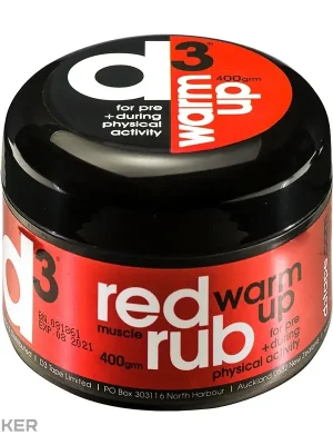 D3 Red Muscle Warm Up Rub hřejivý krém, 200 ml Bezpečná Platba