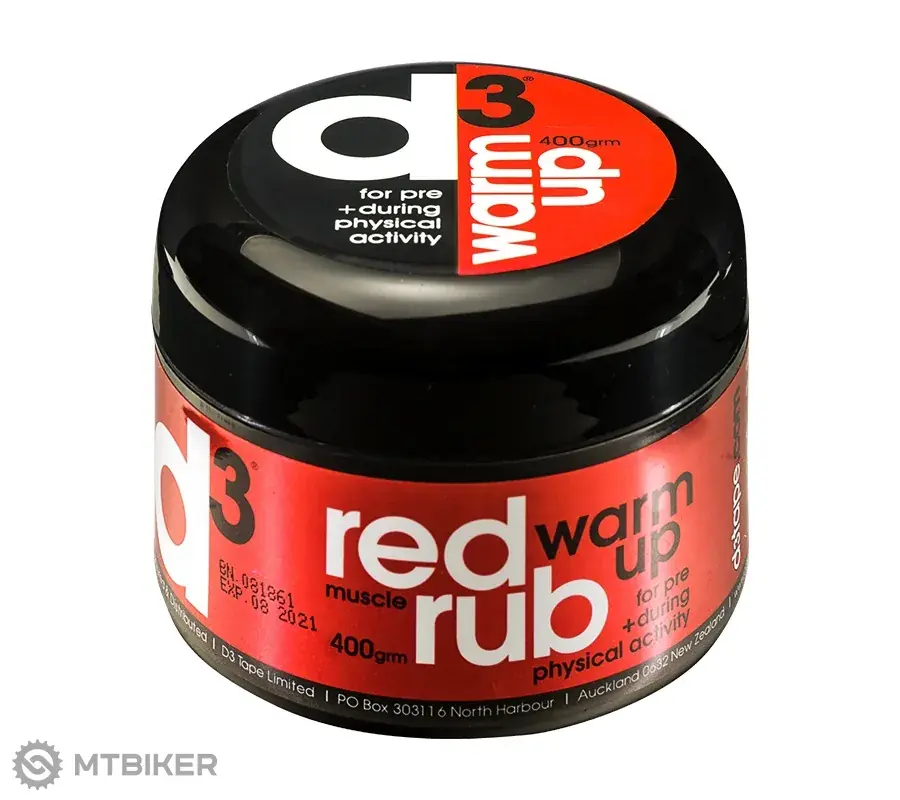 D3 Red Muscle Warm Up Rub hřejivý krém, 200 ml Bezpečná Platba