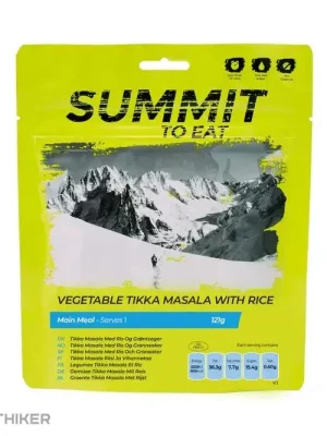 Summit to Eat Vegetariánská Tikka Masala s rýží dehydrované jídlo, 121 g/605 kcal Super Cena