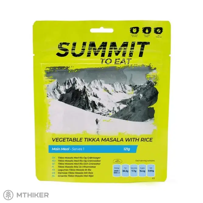 Summit to Eat Vegetariánská Tikka Masala s rýží dehydrované jídlo, 121 g/605 kcal Super Cena