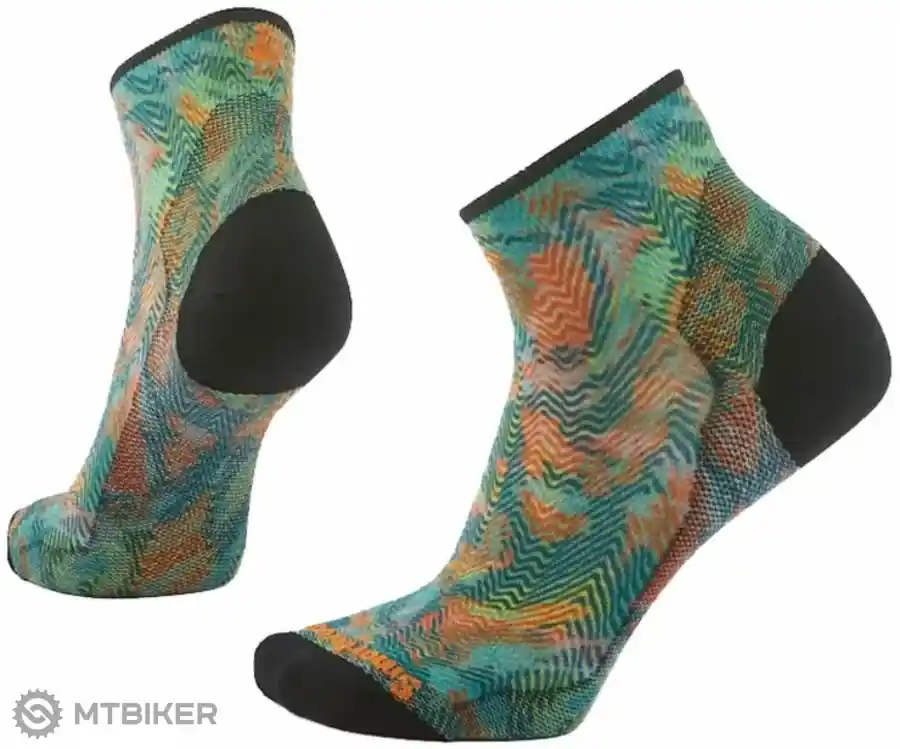 Akce Smartwool Bike Zero Cushion Jungle Music Print dámské ponožky, honey gold