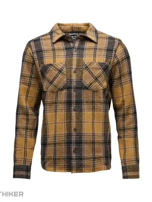 Black Diamond PROJECT HEAVY FLANNEL košile, flax-black plaid Must-Have