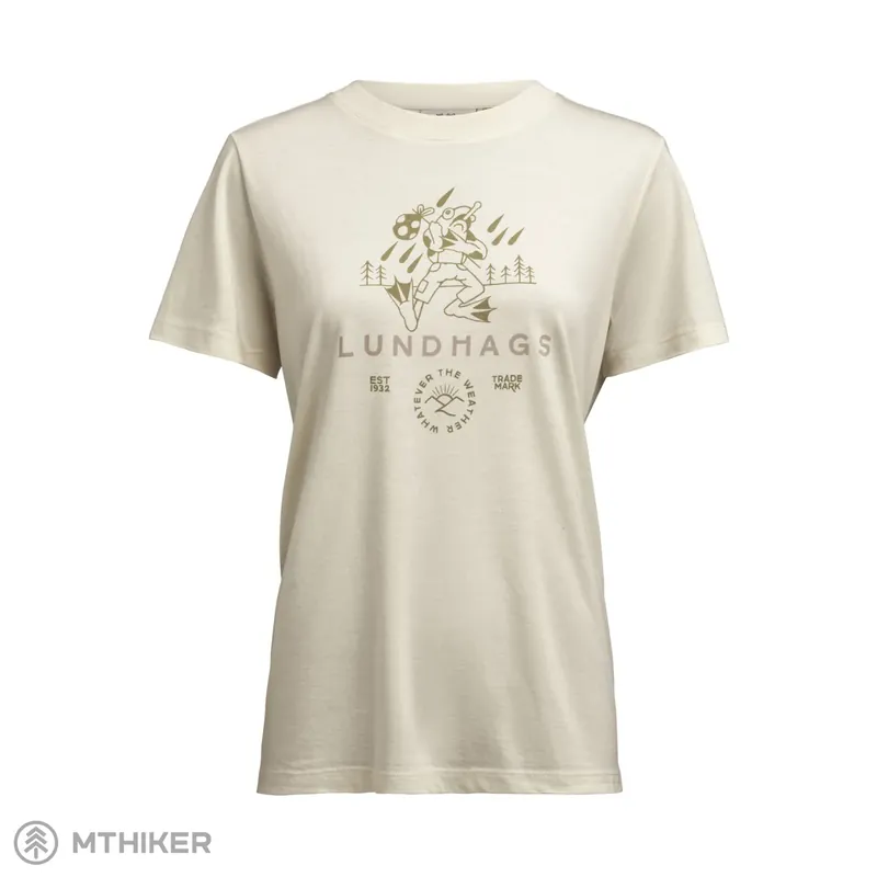 Hit Sezóny Lundhags Järpen Printed dámské tričko, chalk white