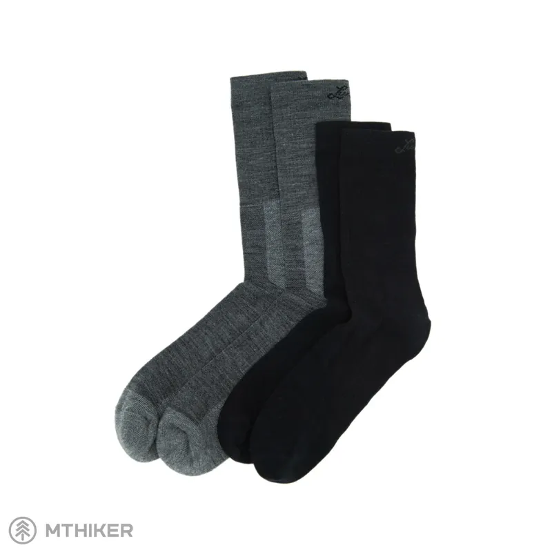Lundhags Merino Trekking Combo Mid ponožky, světle šedá melange/black Výprodej