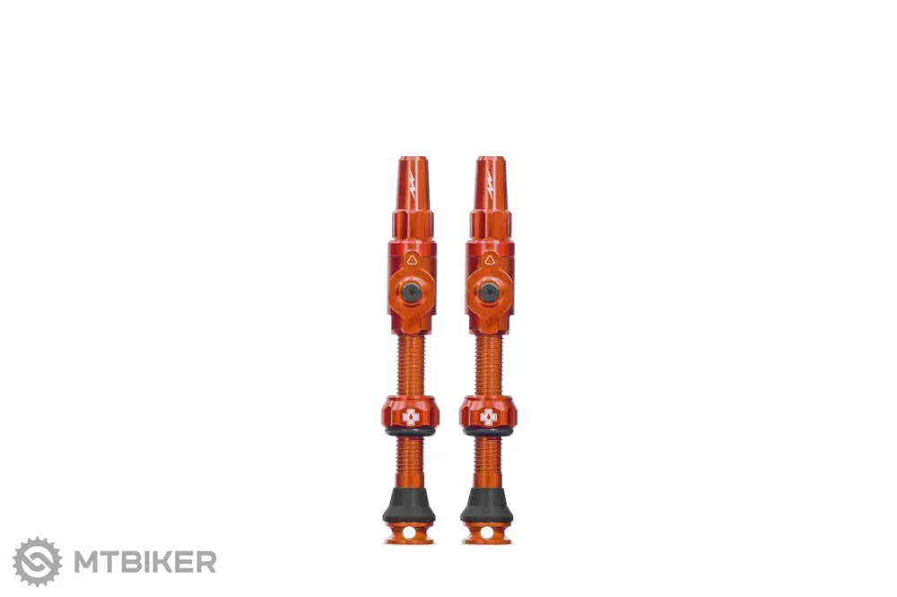 Novinka Muc-Off Big Bore Lite bezdušové ventily, 45 mm, oranžová