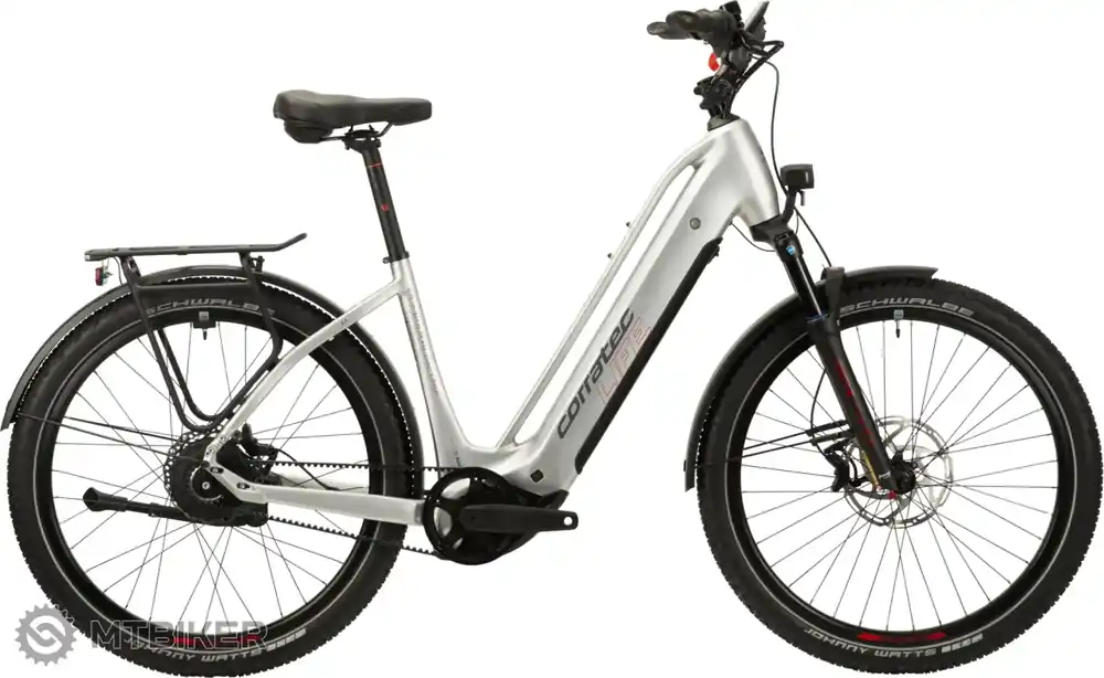 Corratec Life CX8 Belt 27.5 elektrokolo, silver/dark grey/red Pouze Dnes