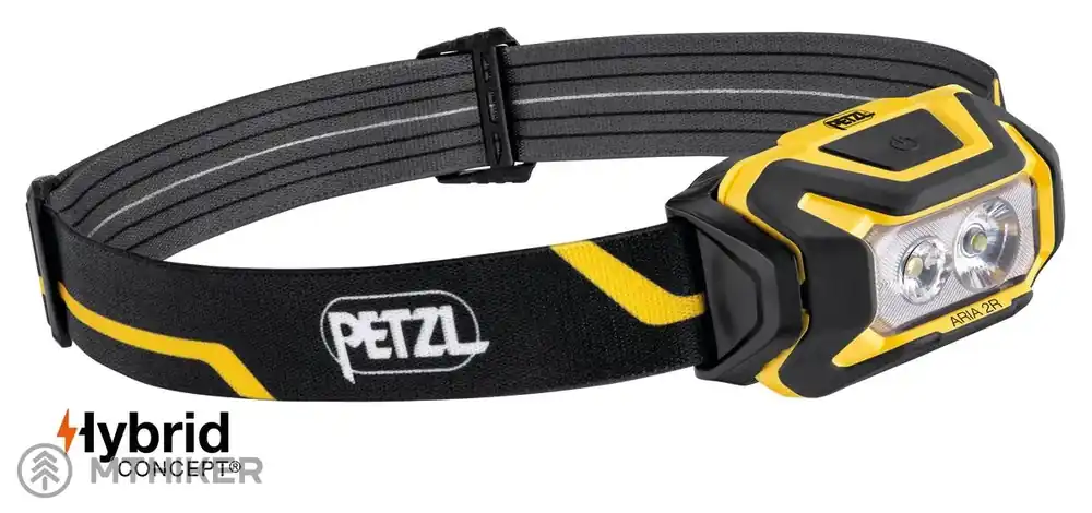 Petzl ARIA 2R nabíjecí čelovka, 625 lm, černožlutá Novinka