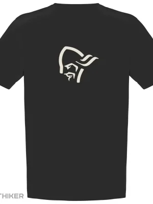 Norrøna /29 cotton viking triko, caviar black/snowdrop Nejprodávanější