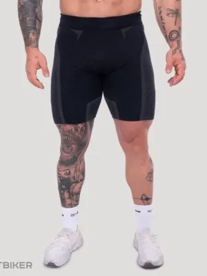 Akční Cena GymBeam OG1 bezešvé šortky, černá/šedá