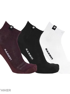 Autentický Mammut Everyday Quarter ponožky, 3 páry, white-vin-black