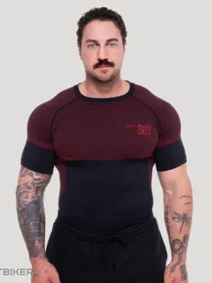 GymBeam OG1 tričko, černá/červená Akční Nabídka