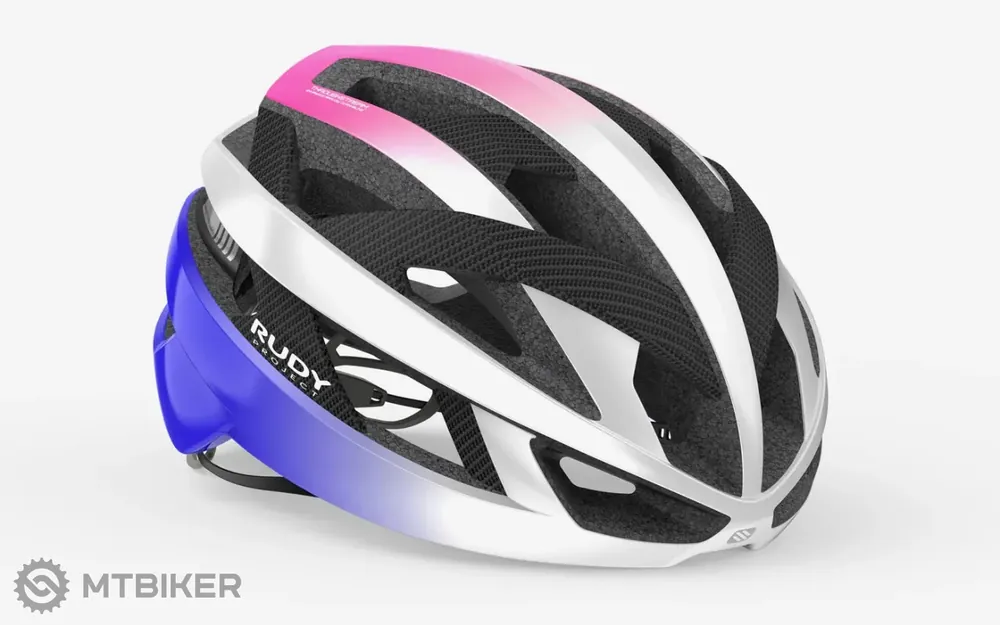 Pouze Dnes Rudy Project Rebel přilba, pearl metal/pink/cyber blue shiny