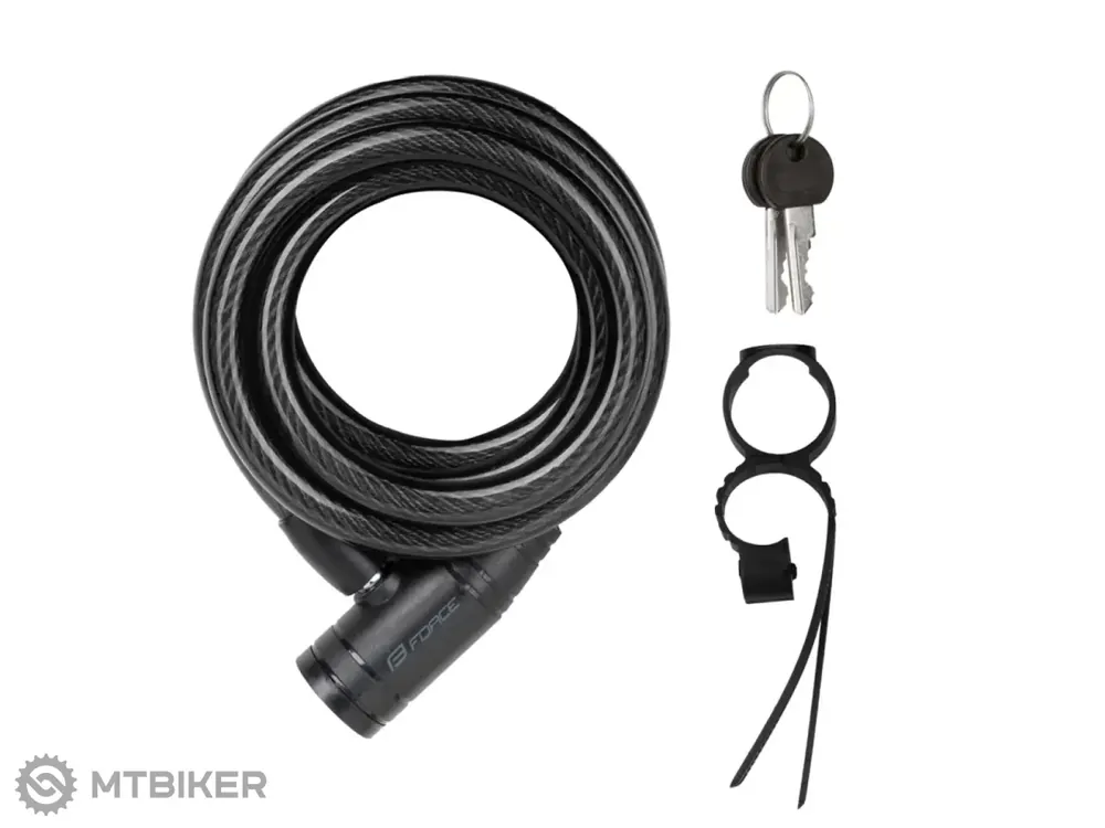 FORCE Prim S12 spirálový zámek, 1 800 mm/12 mm Rychlé Dodání