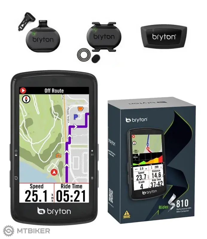 Dokud Zásoby Vydrží Bryton Rider S810 T GPS cyklopočítač + senzory