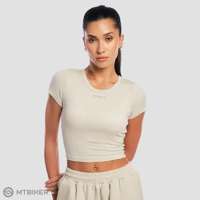 GymBeam Cropped Aura dámské tričko, šedá Objednat Nyní