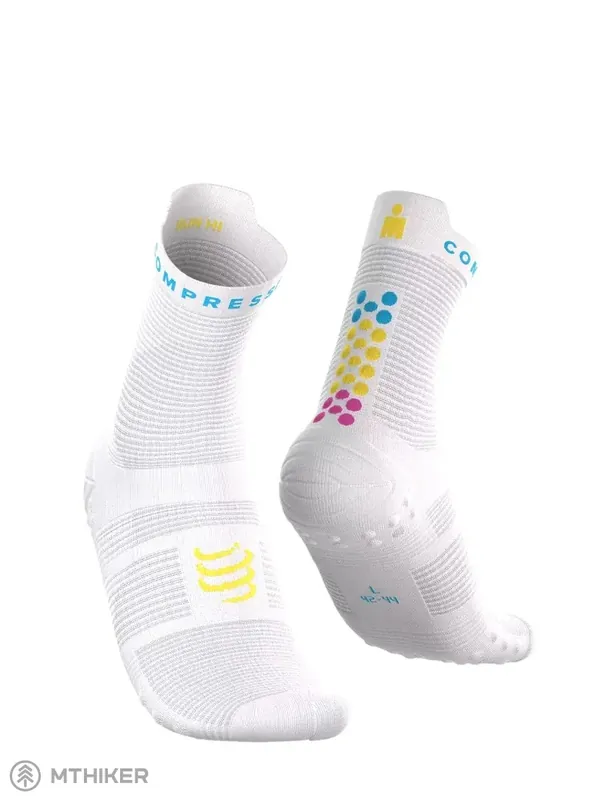 COMPRESSPORT Pro Racing Socks v4.0 Run High Ironman 2026 ponožky, bílá Akční Cena