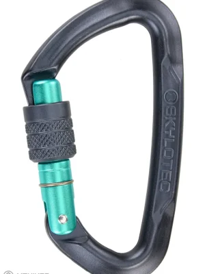 Objednat Nyní SKYLOTEC Lime SG Screwgate karabina, anthracite/acquamarine