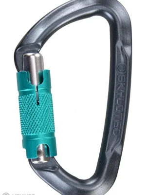 Aktuální SKYLOTEC Lime WG Twistlock karabina, anthracite/acquamarine