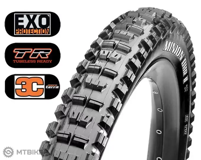 Maxxis Minion DHR II 27,5x2,40" WT EXO TR 3C plášť, kevlar Výprodej