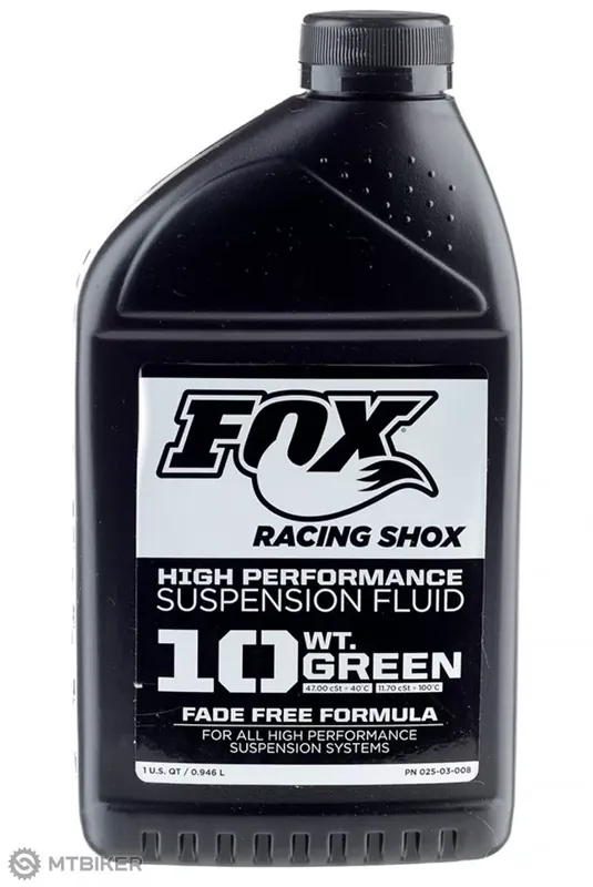 FOX Suspension Fluid 10WT Green olej do pružicích systémů, 946 ml Tovární Cena