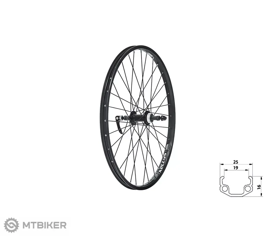 Kellys KLS WASPER FREEWHEEL 24" zadní kolo, V-brzdy Originální