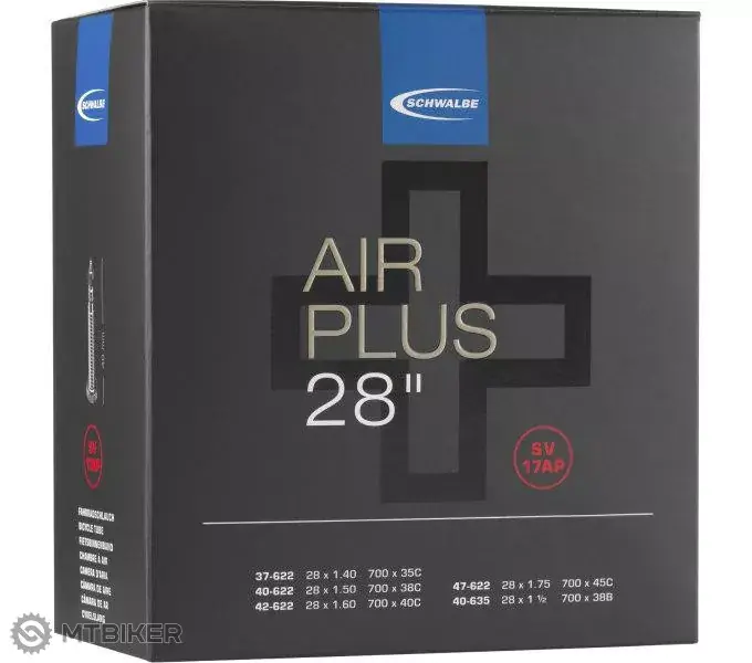 Schwalbe AIR PLUS 700 x 37-45C duše, galuskový ventil 40 mm Zlevněný