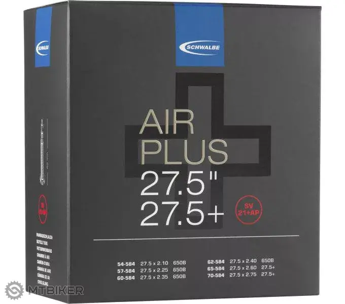 Odeslání Ihned Schwalbe AIR PLUS 27.5x2.10/3.00" duše, galuskový 40 mm